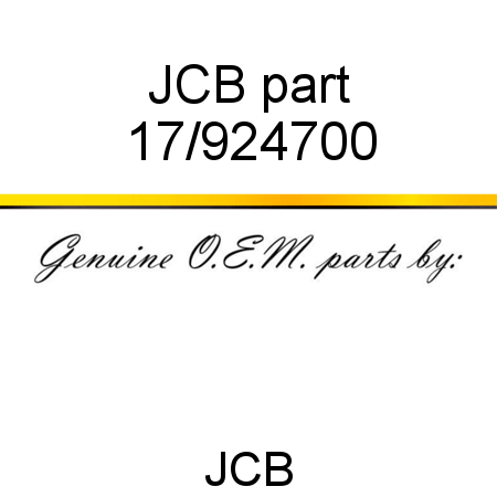 JCB part 17/924700