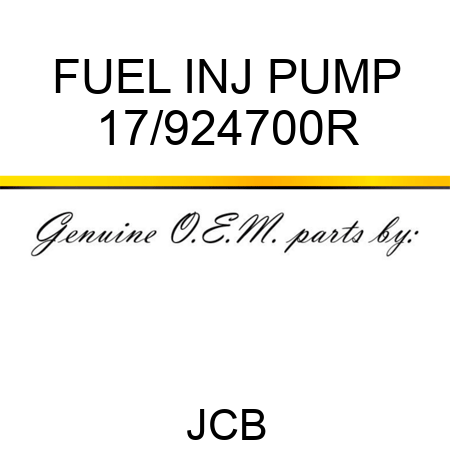 FUEL INJ PUMP 17/924700R