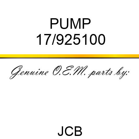 PUMP 17/925100