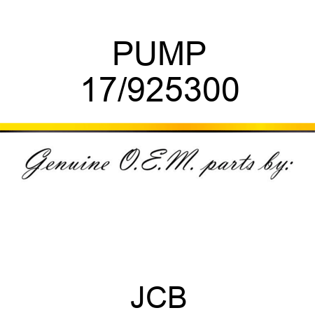 PUMP 17/925300