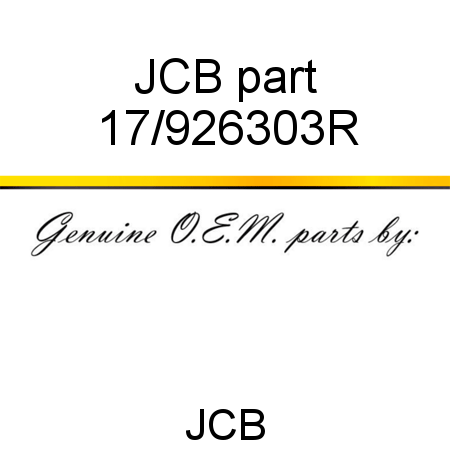 JCB part 17/926303R
