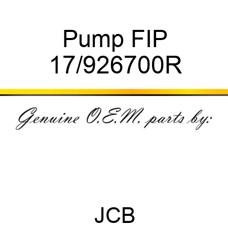 Pump FIP 17/926700R