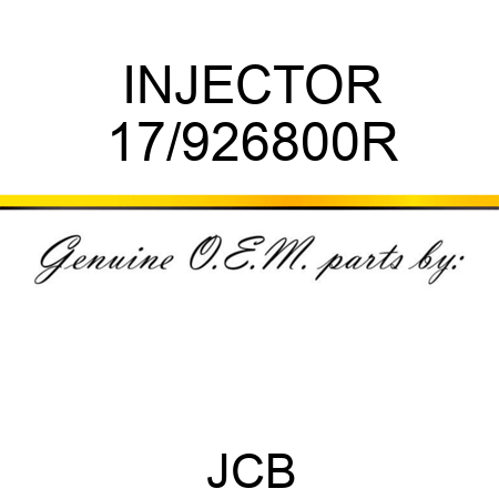 INJECTOR 17/926800R