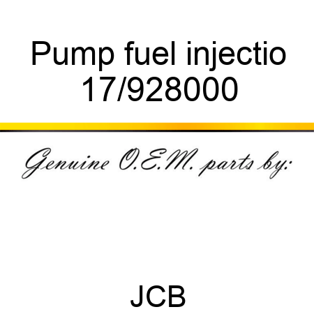 Pump fuel injectio 17/928000