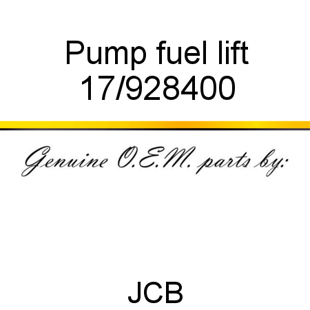 Pump, fuel lift 17/928400