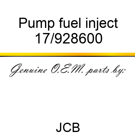 Pump fuel inject 17/928600