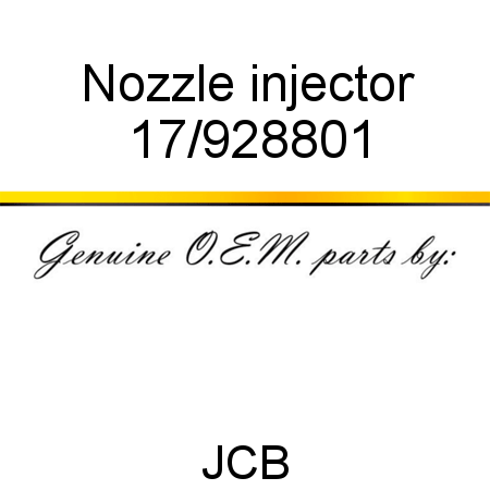 Nozzle, injector 17/928801