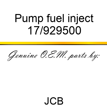 Pump fuel inject 17/929500