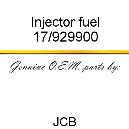 Injector, fuel 17/929900