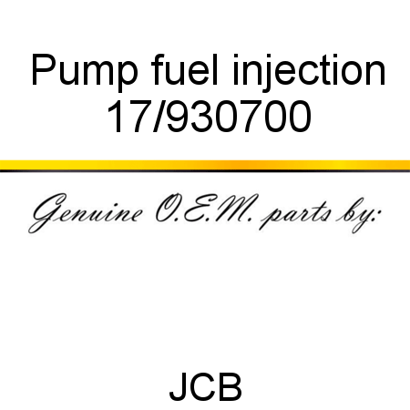 Pump fuel injection 17/930700