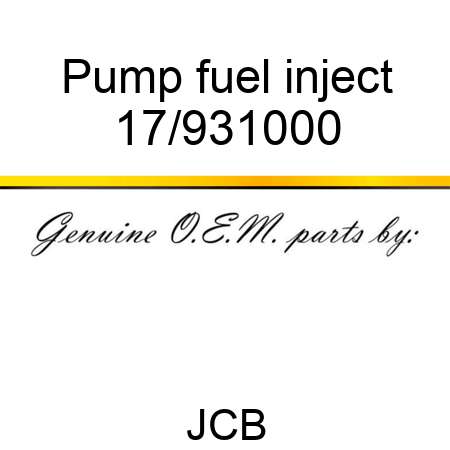 Pump fuel inject 17/931000