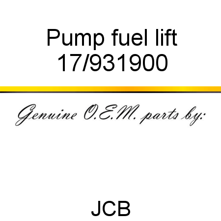Pump, fuel lift 17/931900