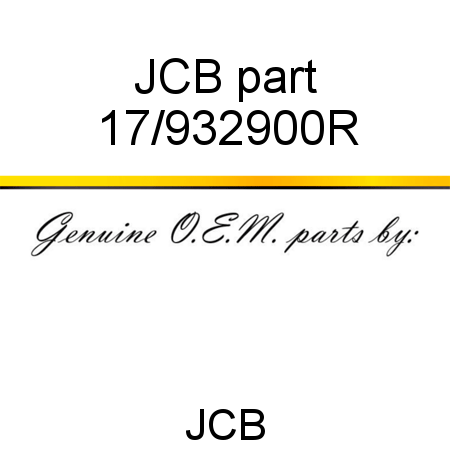 JCB part 17/932900R