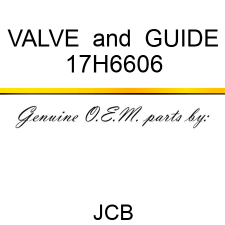 VALVE & GUIDE 17H6606