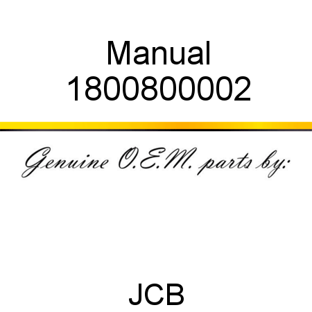 Manual 1800800002