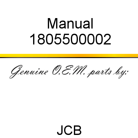 Manual 1805500002