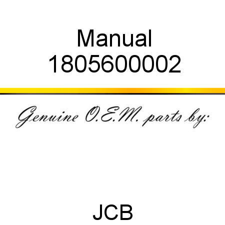 Manual 1805600002