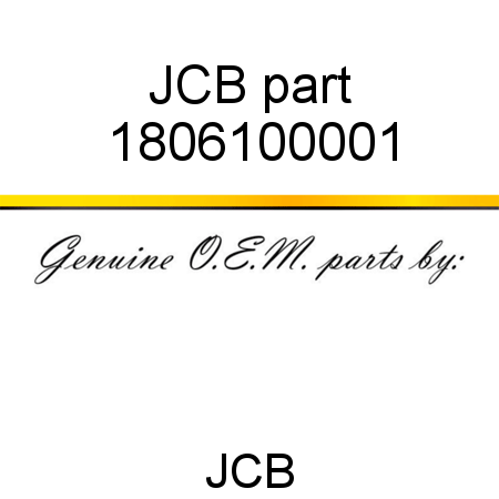 JCB part 1806100001