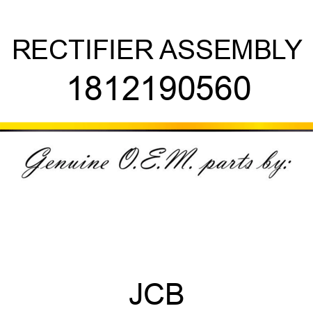 RECTIFIER ASSEMBLY 1812190560