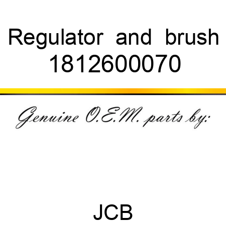 Regulator & brush 1812600070