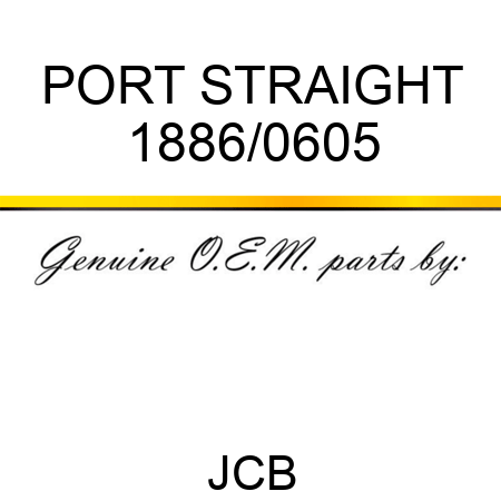 PORT STRAIGHT 1886/0605