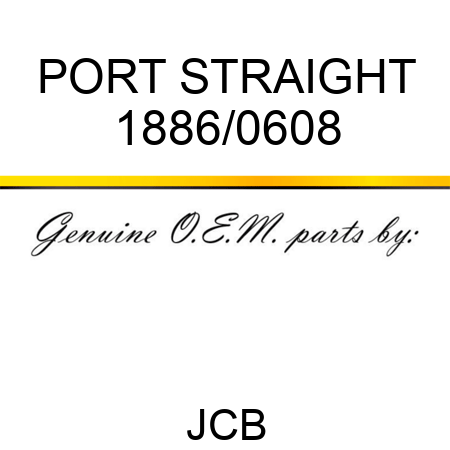 PORT STRAIGHT 1886/0608
