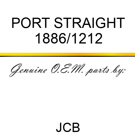 PORT STRAIGHT 1886/1212