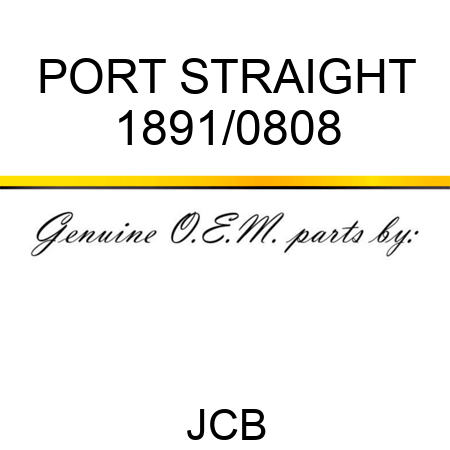 PORT STRAIGHT 1891/0808
