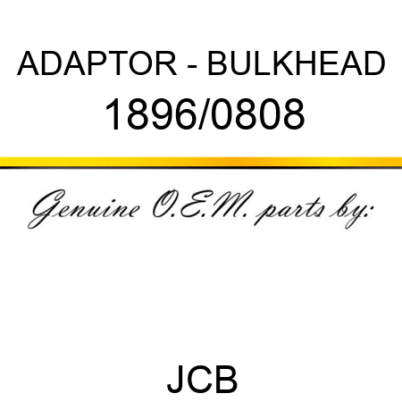 ADAPTOR - BULKHEAD 1896/0808