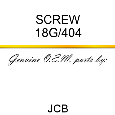 SCREW 18G/404