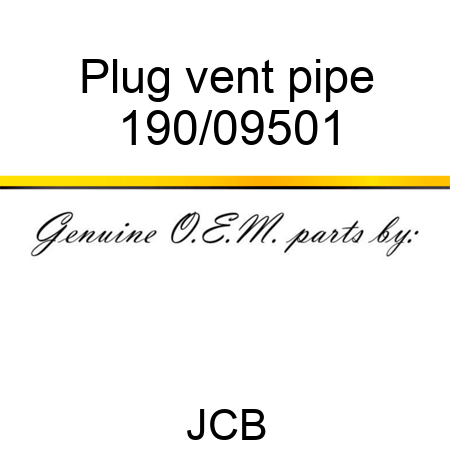 Plug vent pipe 190/09501