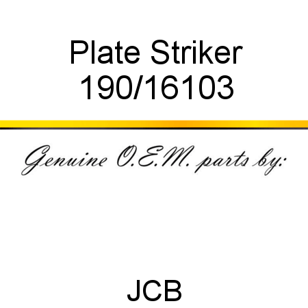 Plate, Striker 190/16103