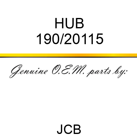 HUB 190/20115