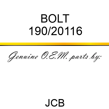 BOLT 190/20116