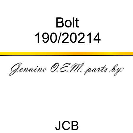 Bolt 190/20214