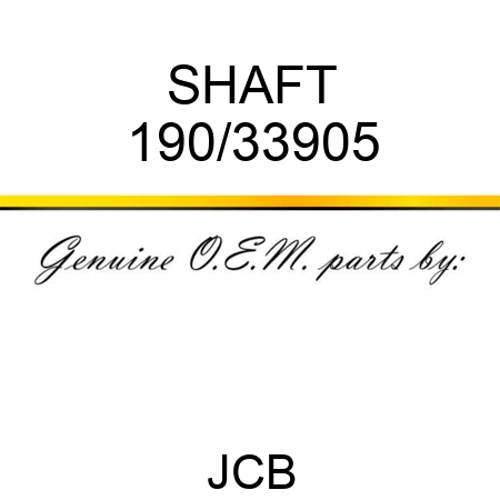 SHAFT 190/33905