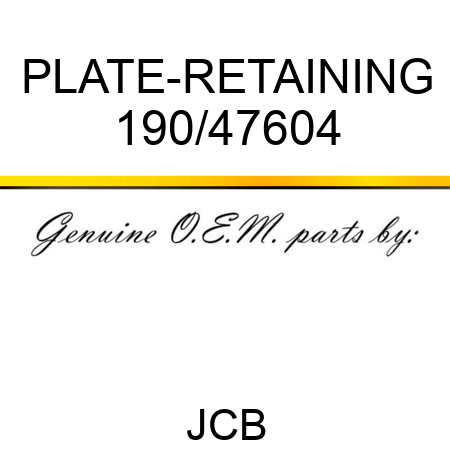 PLATE-RETAINING 190/47604