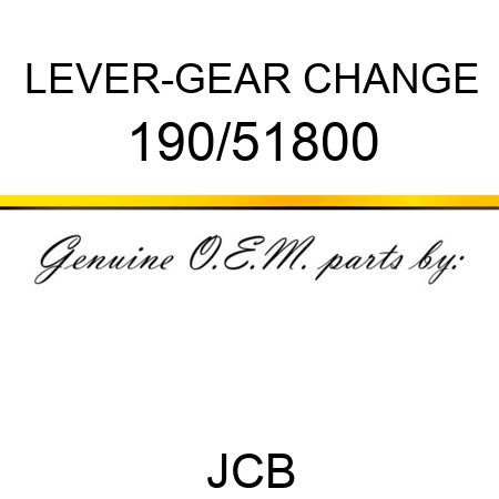 LEVER-GEAR CHANGE 190/51800