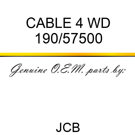 CABLE 4 WD 190/57500