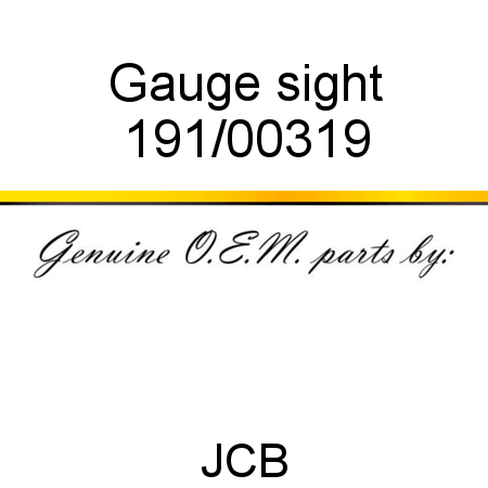 Gauge, sight 191/00319