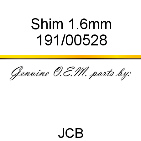Shim, 1.6mm 191/00528
