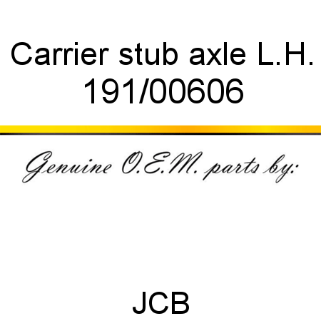 Carrier, stub axle, L.H. 191/00606