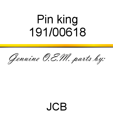 Pin, king 191/00618