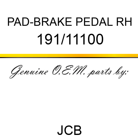 PAD-BRAKE PEDAL RH 191/11100