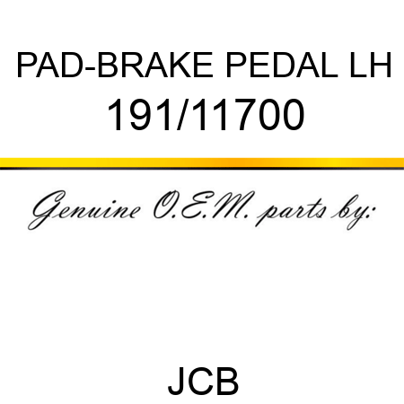 PAD-BRAKE PEDAL LH 191/11700