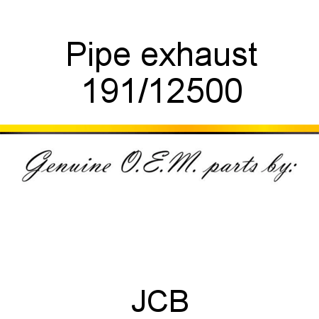 Pipe, exhaust 191/12500