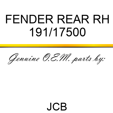 FENDER REAR RH 191/17500