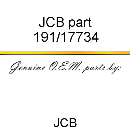 JCB part 191/17734