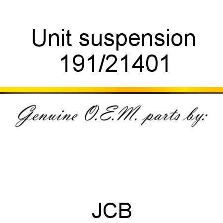Unit, suspension 191/21401