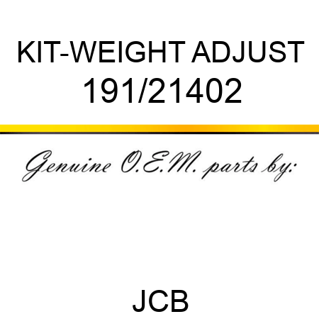 KIT-WEIGHT ADJUST 191/21402